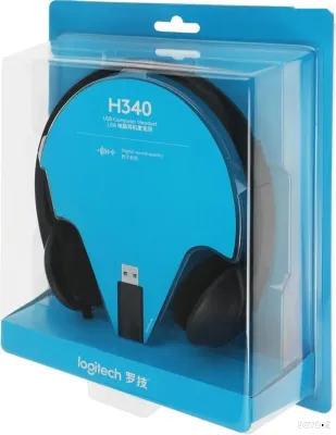USB-гарнитура Logitech H340 Stereo Headset с шумоподавлением Black
