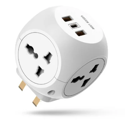 Сетевой филтьр Green Lion Multi  Port Travel Adapter - White