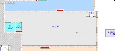 2-комн. квартира, 10 этаж, 96 м², н.Шохмансур,Старый аэропорт,доми Релакс