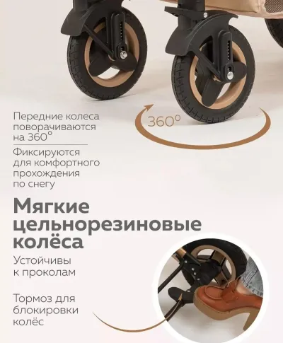 Коляска для новорождённых 2в1 прогулочная