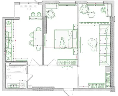 2-комн. квартира, 11 этаж, 69 м², Шохмансур