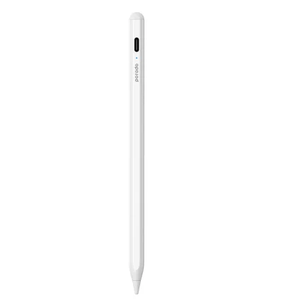 Универсальный смарт стилус Porodo Universal Smart Pencil  with Touch Switch белый