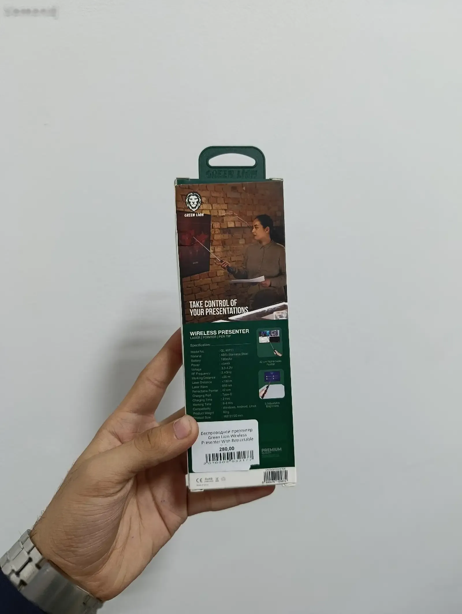 Беспроводной презентер Green Lion Wireless Presenter With Retractable Pointer