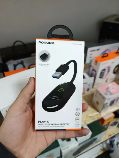 Беспроводной адаптер Porodo Play-X Wireless Carplay Adapter with Wi-Fi and Bluet