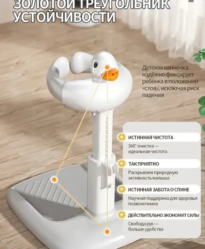 Ванночка для купания с опорой