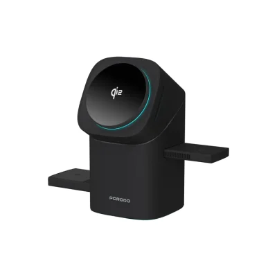 Зарядная станция Porodo 3-in-1 Auto Rotation  Wireless Charger
