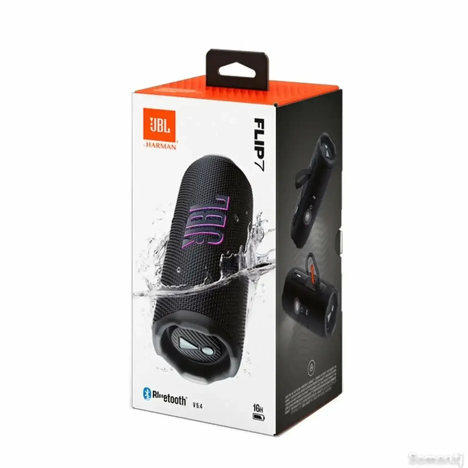 Портативная колонка JBL Flip7 черный оранжевый