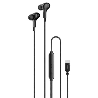 Проводные наушники Porodo Type-C 3 Button Wired  Earphone черный