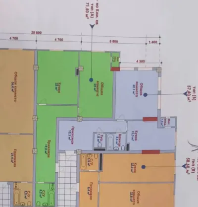 2-комн. квартира, 4 этаж, 71 м², Созидание, чорроха