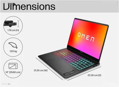 HP OMEN Transcend 14-fb1023dx, Ultra 9 285H, 32GB, 1TB, RTX5070 8GB, OLED 120Hz