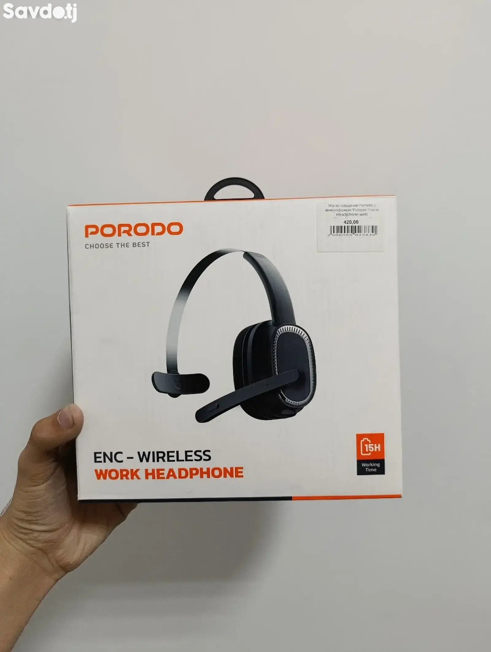 Моно наушник Porodo с микрофоном Porodo Mono Headphone with Microphone черный