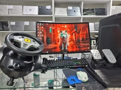 Игровой Персональный компьютер руль газ VGA HD RADEON 1GB 128Bit HDD 320GB RAM 4GB монитор samsung