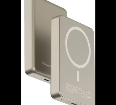 Внешний аккумулятор Powerology 10000 mAh 20W PD & 15W Magsafe титан