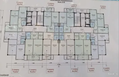 2-комн. квартира, 14 этаж, 73 м², Гуля голд
