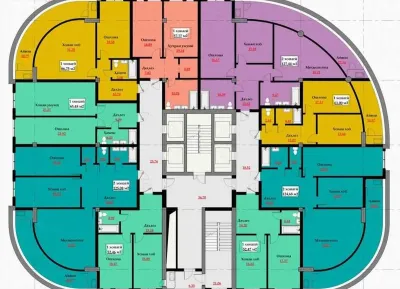 2-комн. квартира, 13 этаж, 87 м², Сино
