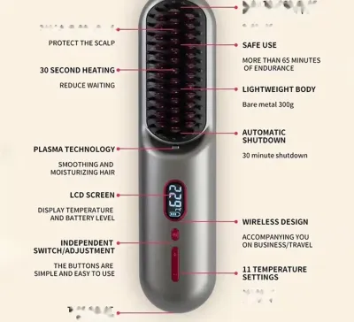 Портативная мини щетка для выпрямления Cordless straightening comb QL001