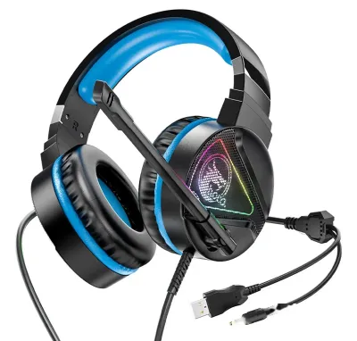 Проводные игровые наушники Hoco W104 синий