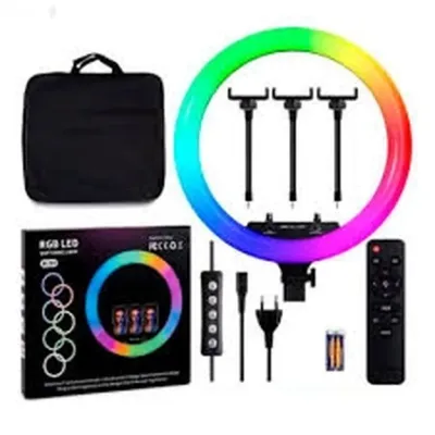 Кольцевая цветная лампа RGB MJ45 см