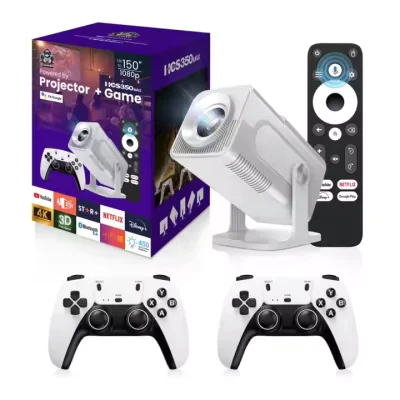 Проектор HCS350 Max c ретро играми и джойстики