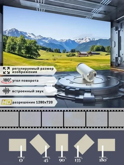 Домашний проектор 4K Full HD Bluetooth Wi-Fi 1280x720
