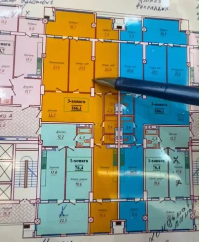 3-комн. квартира, 22 этаж, 166 м², Сомони Славянский
