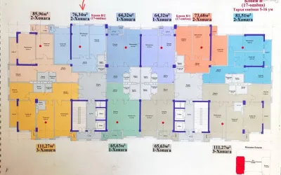 3-комн. квартира, 17 этаж, 112 м², Сино, Сити Молл