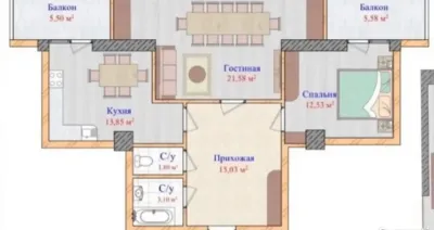 2-комн. квартира, 13 этаж, 75 м², Шоҳмансур