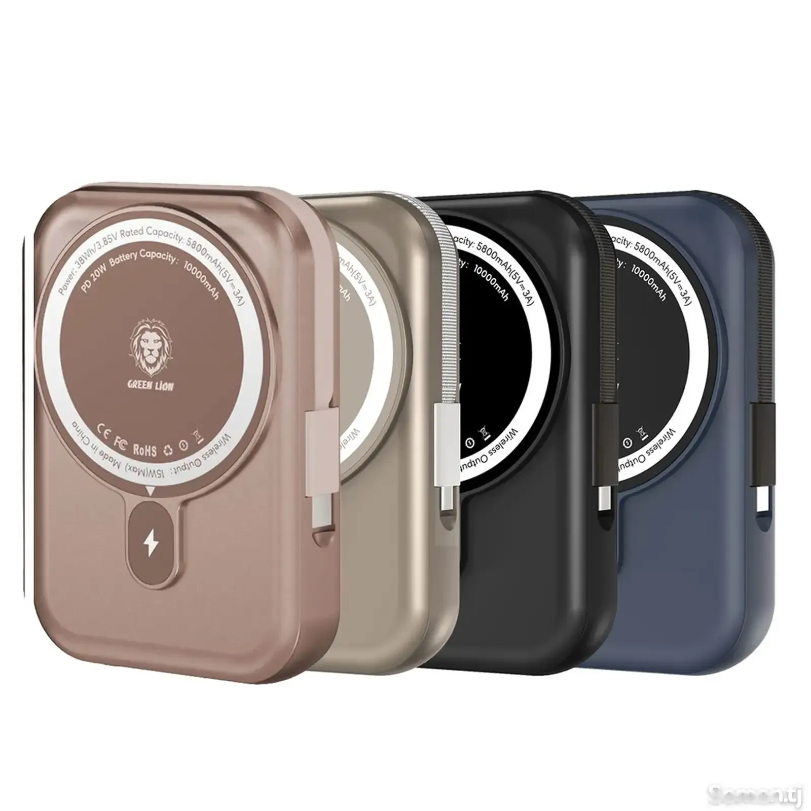 Внешний аккумулятор Green Lion Monaco Grip Power Bank 10000mAh Desert Titanium