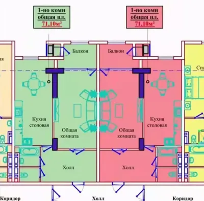 1-комн. квартира, 16 этаж, 71 м², Сомони, Алфемо