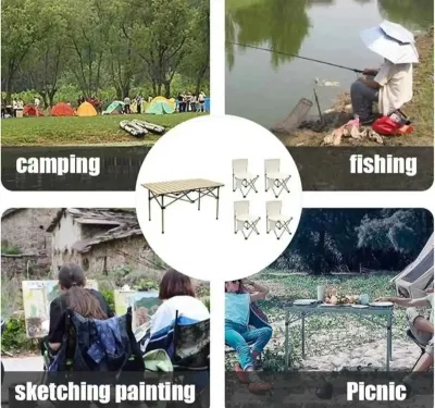 Складной стол и стул для путешествий 5в1