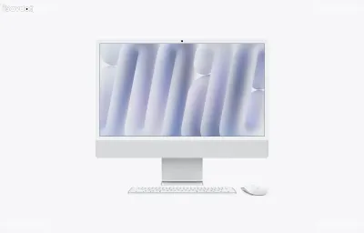 Моноблок Apple iMac 24, M4, 16ГБ, 256ГБ SSD, 4.5K Retina, Silver, MWUC3B