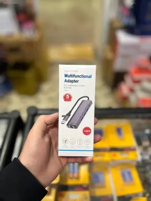 Многофункциональный адаптер Type-C / USB 5-в-1 с RJ45 Gigabit