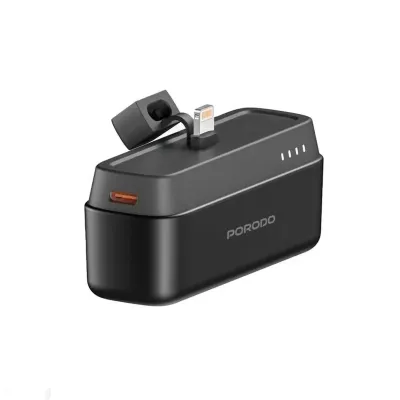 Повербанк Porodo 5000mAh Power Bank with Lightning Connector черный