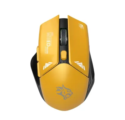 Беспроводная мышь Porodo Gaming 2in1 2.4G Wireless Mouse DPI 1600 желтый