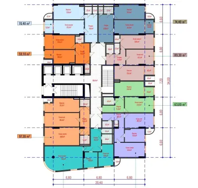 2-комн. квартира, 8 этаж, 76 м², Шохмансур