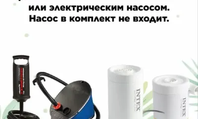 Матрас надувной односпальный 76х191х25см Интекс 64756 для дома и отдыха