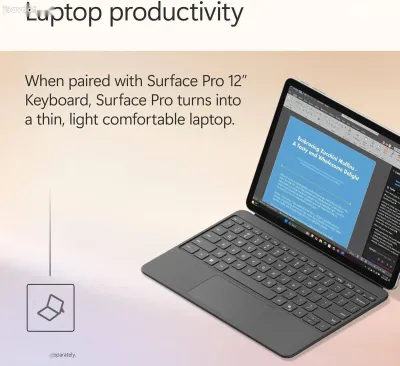 Планшет-ноутбук Microsoft Surface Pro 12 Snapdragon X Plus 16ГБ 512ГБ Platinum