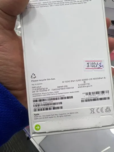 Apple iPhone 15, 256 gb, Black