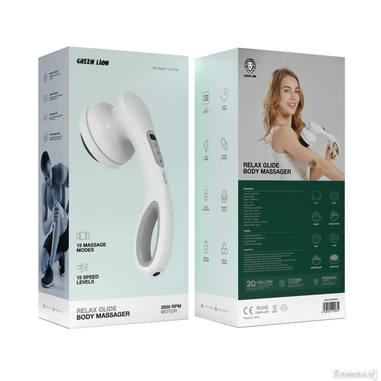 Массажёр Green Lion Relax Glide Body Massager