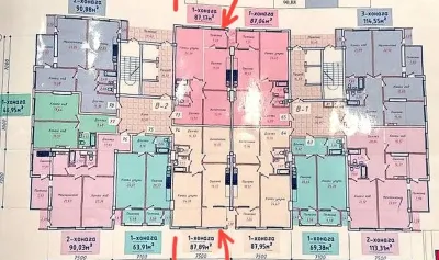 1-комн. квартира, 10 этаж, 87 м², шохмансур