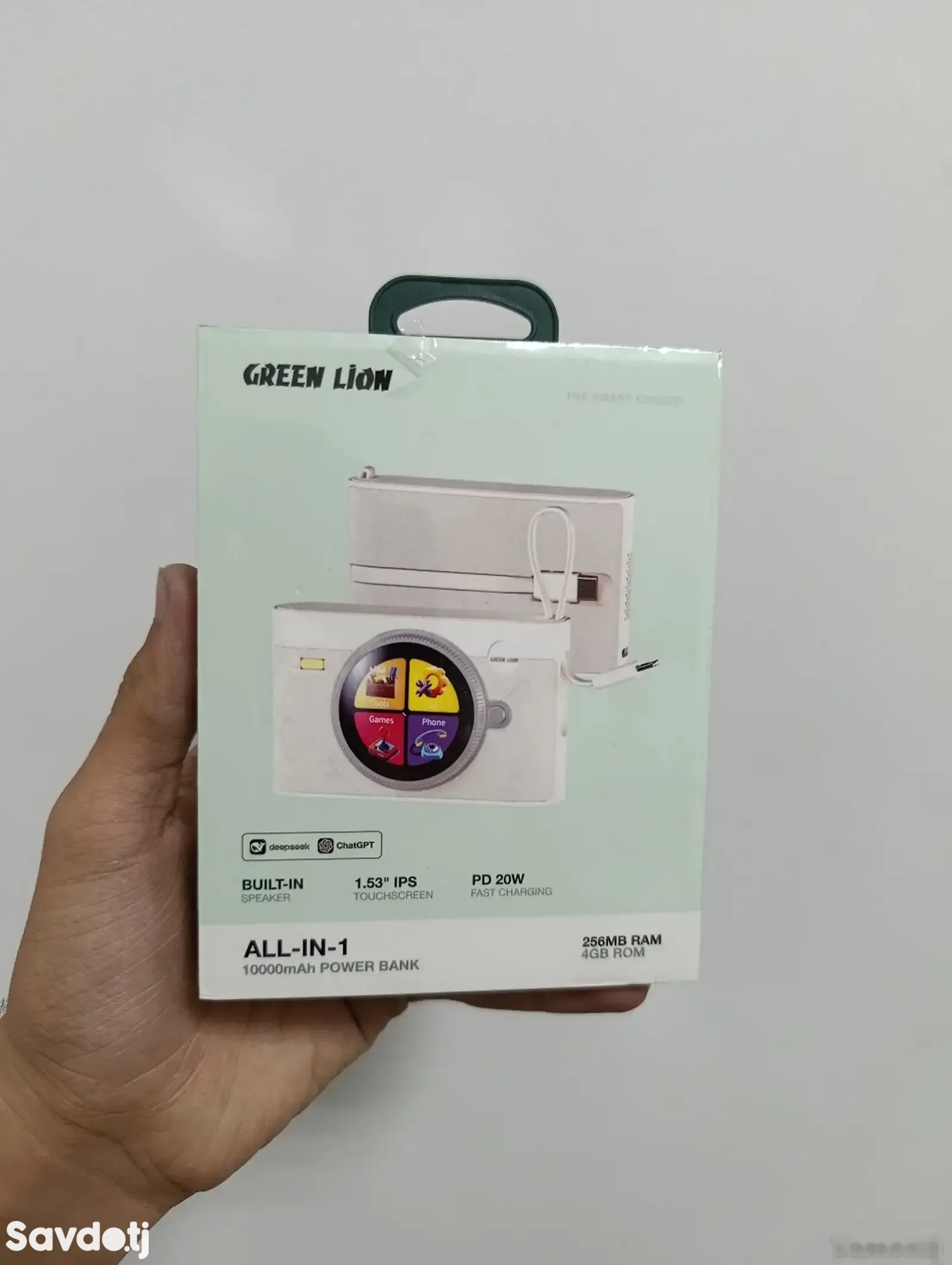 Универсальный повербанк Green Lion All-in-One 10 000 mAh белый