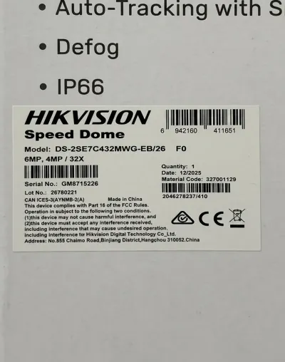 Камера поворотная IP Hikvision DS-2SE7C432MWG-EB/26 F0 O-STD