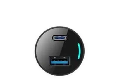 Автомобильное зарядное устройство Powerology 35W PD + QC30 LED Dual