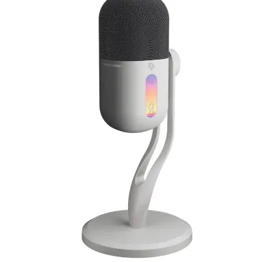 Игровой микрофон Porodo Gaming Elyx USB Condenser Microphone with RGB Lights, бе