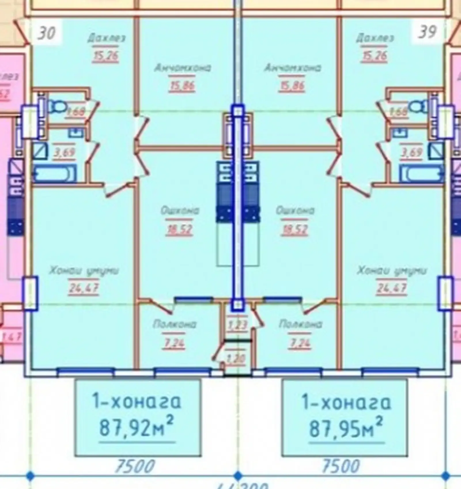 1-комн. квартира, 6 этаж, 87 м², Парк Куруши Кабир, Волна