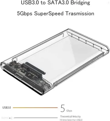 Прозрачный USB 3.0 Корпус для HDD/SSD 2.5 SATA 2139UC